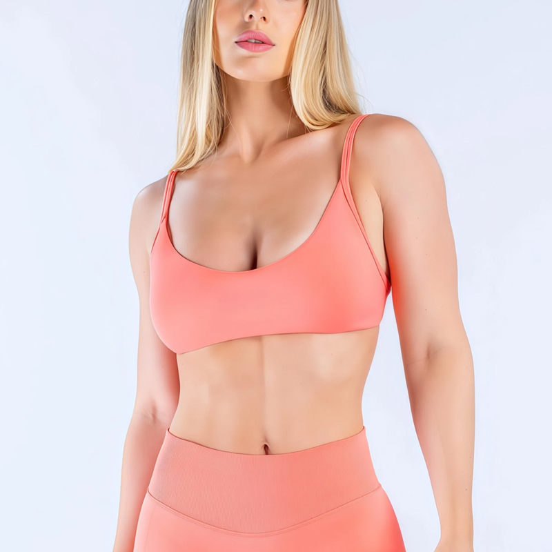 Sports Bra High Impact - HISTELLO Impact Scoop Neck Bra Women