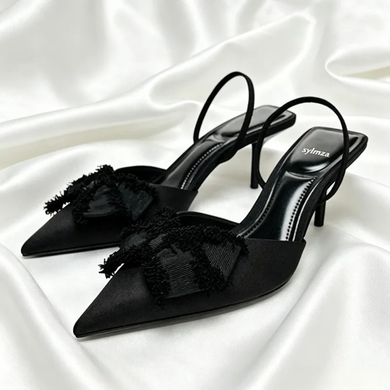 Fashion Black Satin Butterfly  - огляд і ціна Slip Dress Satin