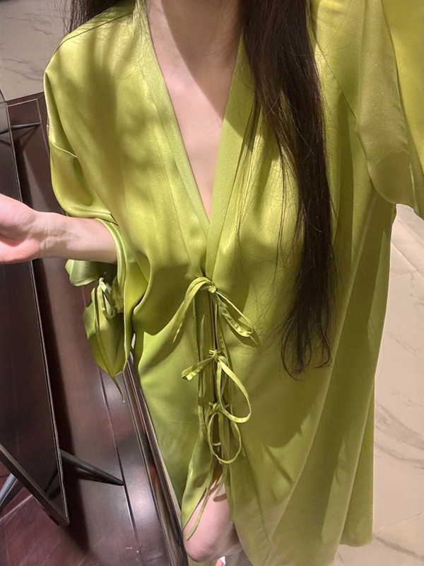 Lightweight Long Sleeve Ice Si - огляд і ціна Robe Silk Women